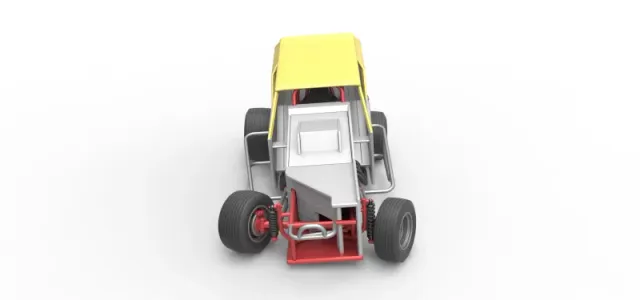 Vintage Dirt Modified stock car V7 while turning Scale 1:25 — Фото 8 из 31