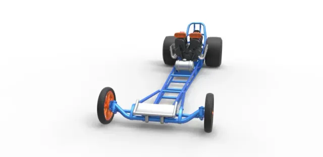 Front engine dragster with double supercharged V8 Scale 1:25 — Фото 3 из 31