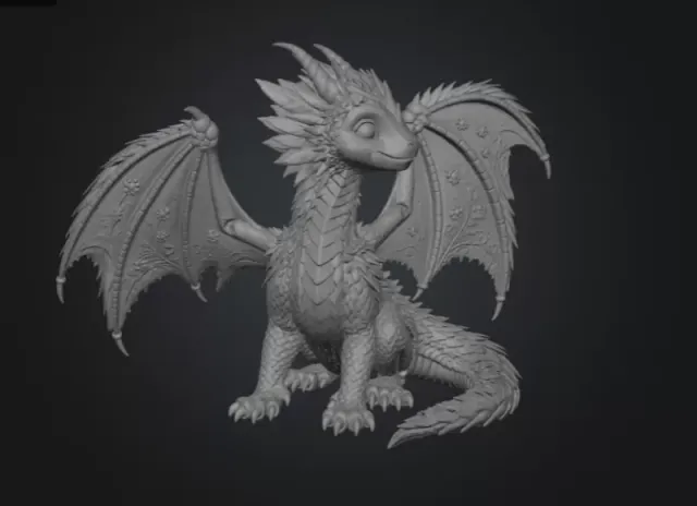 Blossom Meadow Dragon STL File for 3D Print — Фото 11 из 12