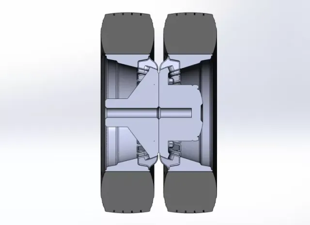 Rear wheel of racing semi truck Version 2 Scale 1:25 — Фото 11 из 12