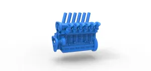 Diecast straight-six engine Scale 1:25