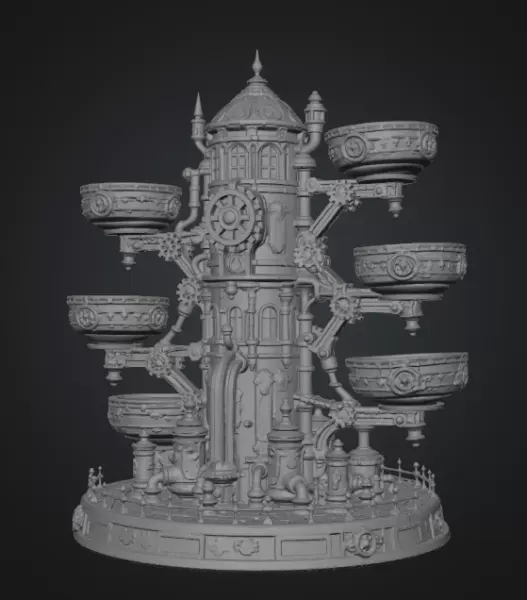 Steampunk Key & Jewelry Organizer STL File for 3D Print — Фото 15 из 17