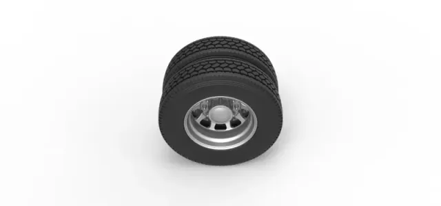 Diecast Rear custom wheel of semi truck Version 5 Scale 1:25 — Фото 6 из 12