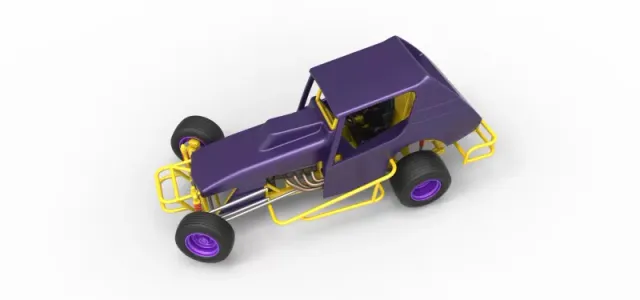 Vintage Northeast Dirt Modified stock car while turning 1:25 — Фото 8 из 31
