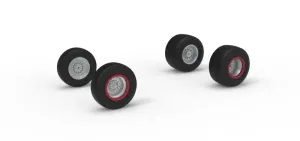 Wheel Set of Dirt Silver Crown Champ car Scale 1:25
