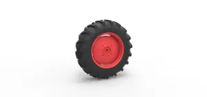Rear wheel of Vintage Pulling tractor Version 2 Scale 1:25