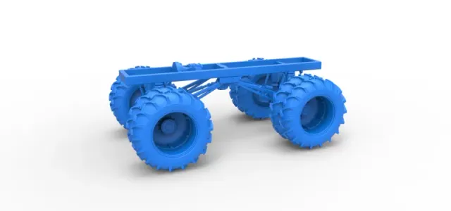 Chassis of Vintage Monster Truck with double wheels Scale 1:25 — Фото 12 из 26