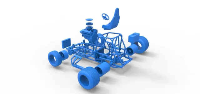 Vintage Sprint car Base Version 2 Scale 1:25 — Фото 29 из 30