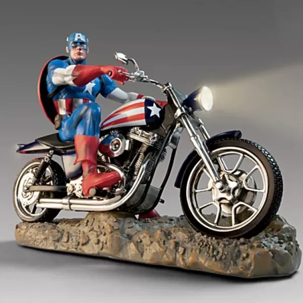 Captain America On Motorcycle Print Model 3D STL — Image 2 of 7