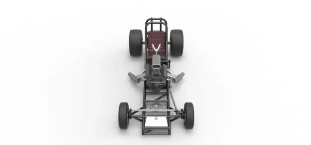 Vintage Front engine dragster Base Version 4 Scale 1:25 — Фото 8 из 26