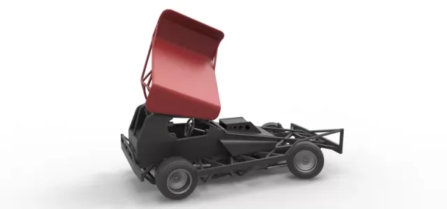 BriSCA Formula 1 Stock Car for Dirt while turning Scale 1:25 — Фото 20 из 31
