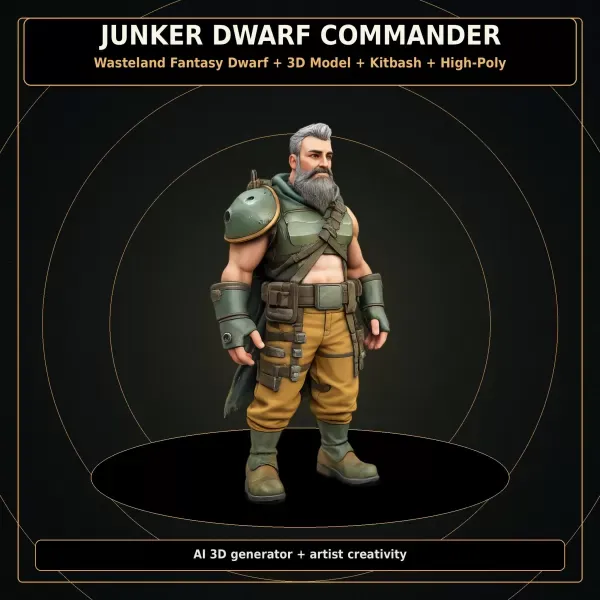 Dwarf Heroes Fantasy Warrior Kitbash Pack – High-Poly 10 Char — Фото 14 из 22