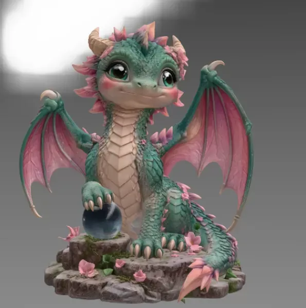 Blossom Baby Dragon STL File for 3D Print — Фото 7 из 15
