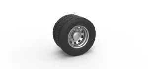 Diecast 10 Square Hole Rear double wheel of semi truck 1:25