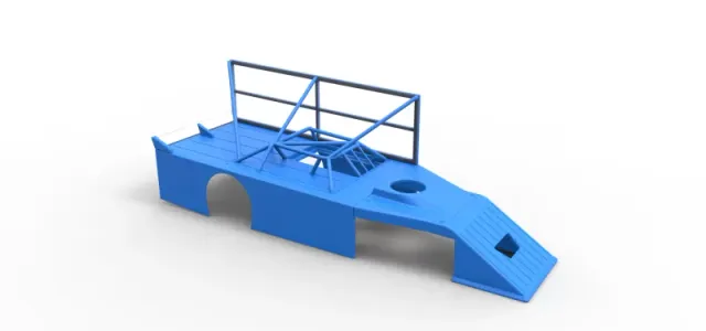 Shell of Asphalt Modified stock car with side wing Scale 1:25 — Image 17 of 27