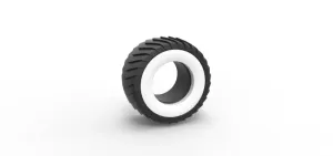 Diecast Pulling truck Whitewall tire 2 Scale 1:25