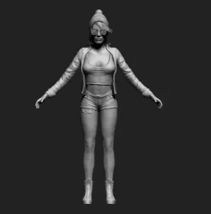 Gril in zbrush