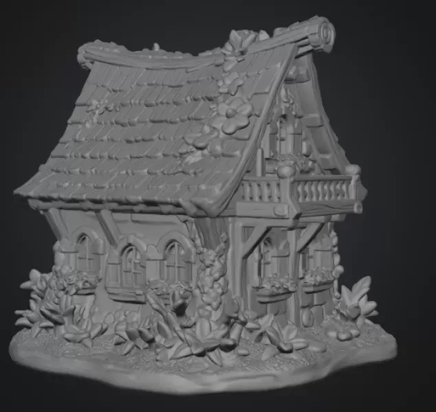 Enchanted Bloom Cottage STL File for 3D Printing — Image 12 of 13