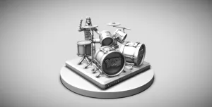 Neil Peart - Rush 3D printing