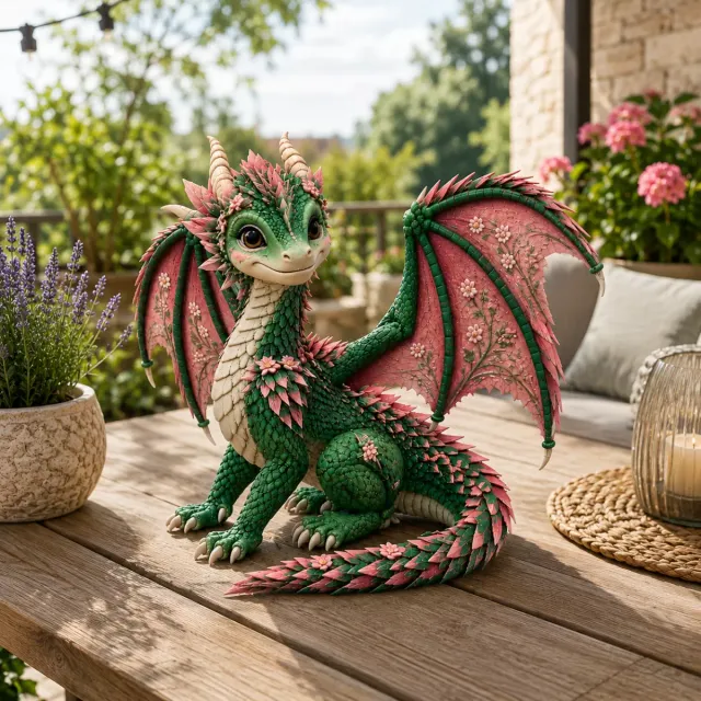 Blossom Meadow Dragon STL File for 3D Print — Фото 12 из 12