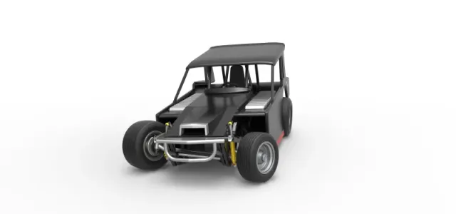 Vintage Dirt Modified stock car V6 while turning Scale 1:25 — Фото 5 из 31