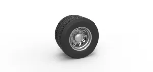 Diecast Rear custom wheel of semi truck Version 19 Scale 1:25