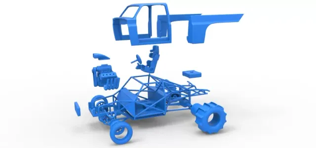 Diecast Dirt Dragster truck Scale 1:25 — Фото 23 из 31