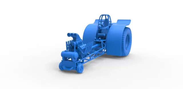 Diecast Pulling tractor with single V8 engine Scale 1 to 25 — Фото 14 из 29
