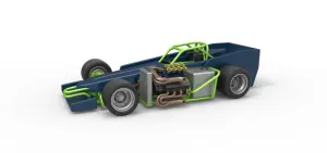 Supermodified front engine race car V3 Scale 1:25