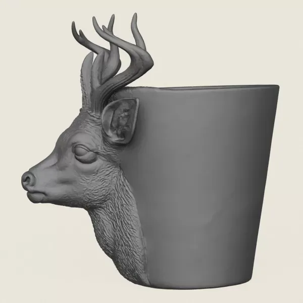 Deer Head Planter Print Ready 3D Model — Фото 4 из 6