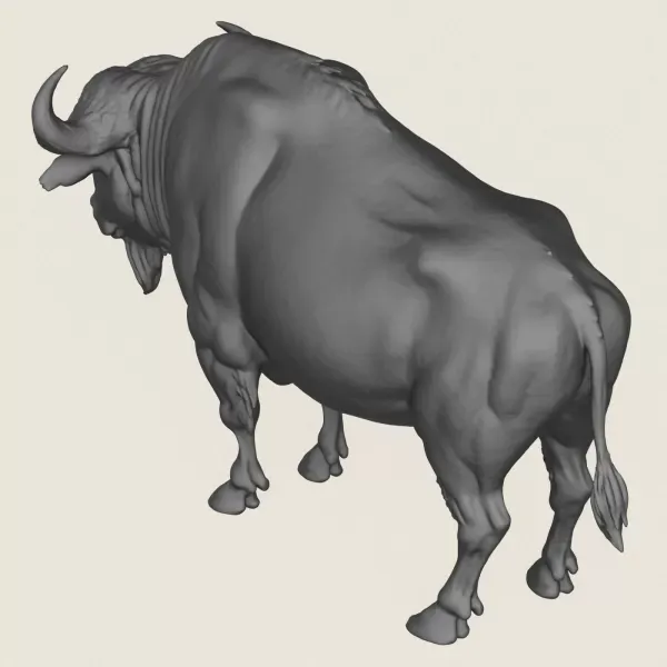 Wild Buffalo Print Ready 3D Model — Фото 5 из 6