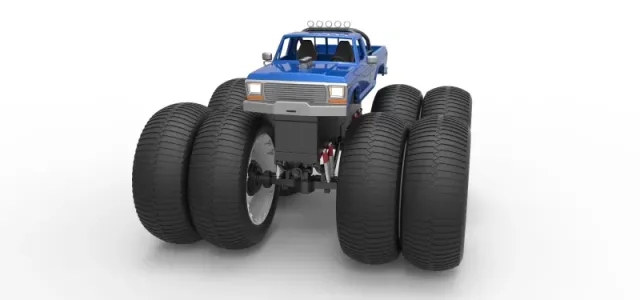 Diecast vintage Monster Truck with double wheels Scale 1:25 — Image 5 of 28