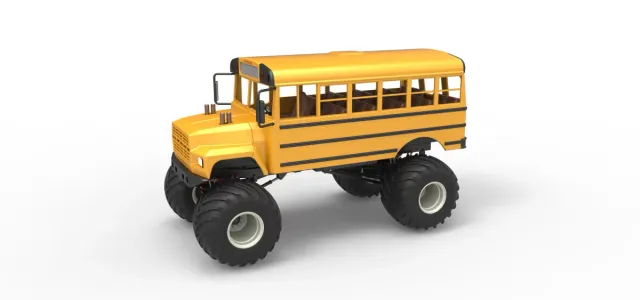 Vintage School bus Monster Truck Scale 1:25 — Фото 26 из 26
