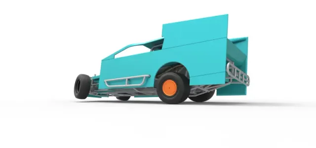 Northeast Outlaw Dirt Modified stock car while turning 1:25 — Фото 13 из 29