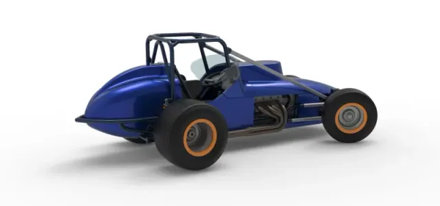 Dirt Silver Crown Champ car while turning Scale 1:25 — Фото 20 из 30