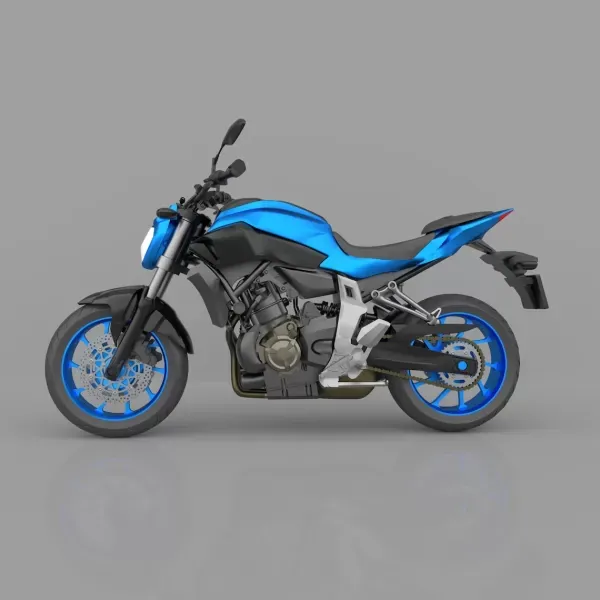3D Printable Yamaha MT-07/FZ-07 Street Motorcycle Model — Фото 7 из 10