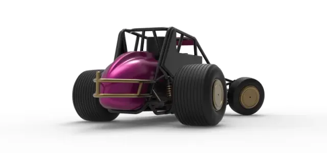Dirt Silver Crown Car while turning Scale 1:25 — Image 19 of 30