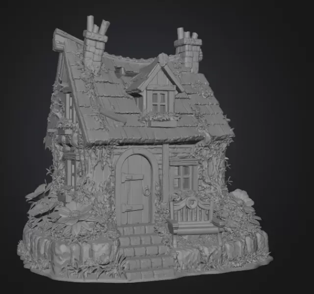 Cozy Fantasy House STL for 3D Printing — Image 8 of 10