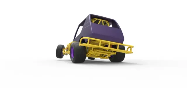 Vintage Northeast Dirt Modified stock car while turning 1:25 — Фото 15 из 31