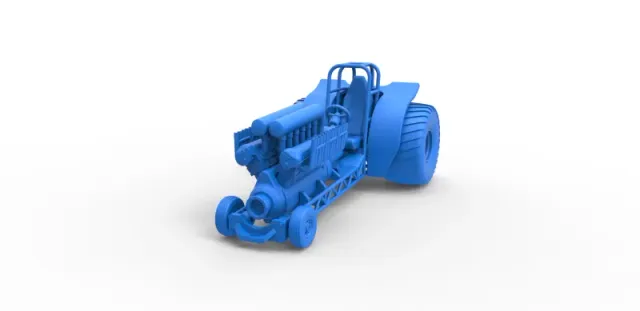 Diecast Mini Rod pulling tractor with V12 engine Scale 1 to 25 — Фото 15 из 31