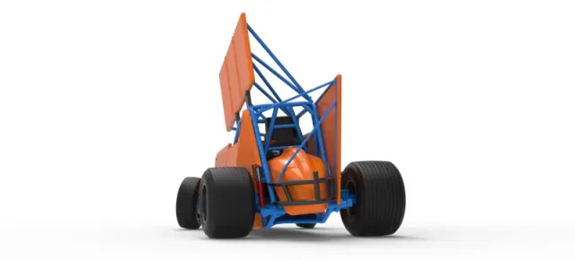 Winged Sprint car Version 2 while turning Scale 1:25 — Фото 15 из 30