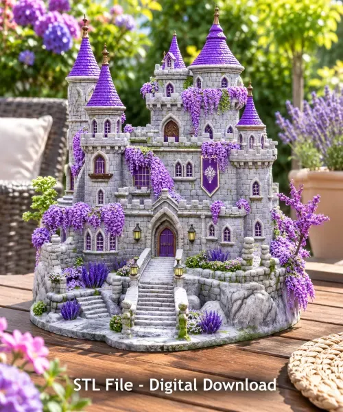 Lavender Bloom Castle STL File for 3D Print — Фото 3 из 15
