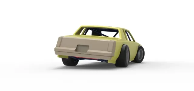 Vintage Dirt late model race car while turning Scale 1:25 — Image 19 of 30