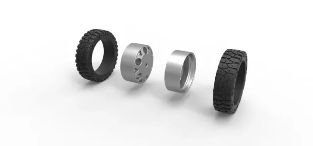 Diecast Rear semi wheel for pickup Version 15 Scale 1:25 — Image 9 of 12