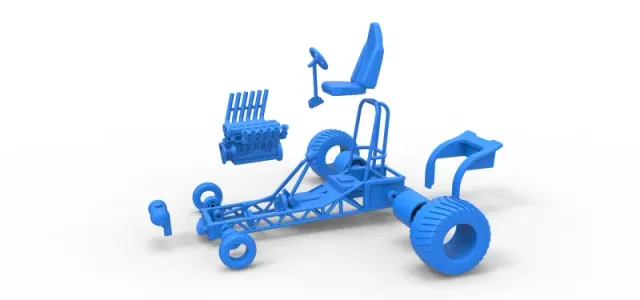Diecast Mini Rod pulling tractor 9 Scale 1:25 — Image 25 of 31