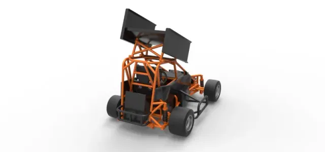 Pavement Winged 600 Micro sprint car Scale 1:25 — Фото 18 из 31