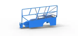 Shell of Northeast Dirt Modified stock car with side wing 1:25