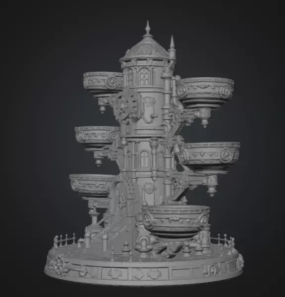 Steampunk Key & Jewelry Organizer STL File for 3D Print — Фото 13 из 17