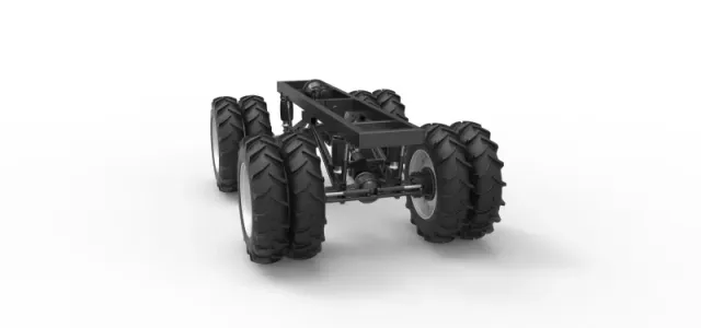 Chassis of Vintage Monster Truck with double wheels Scale 1:25 — Фото 10 из 26