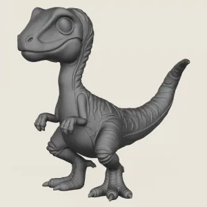Raptor Toy Print Ready 3D Model